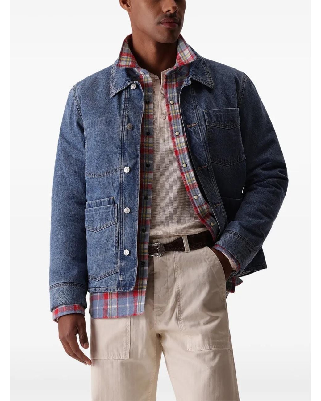 Fortela Blue Arapaho Stone-Wash Denim Jacket for men