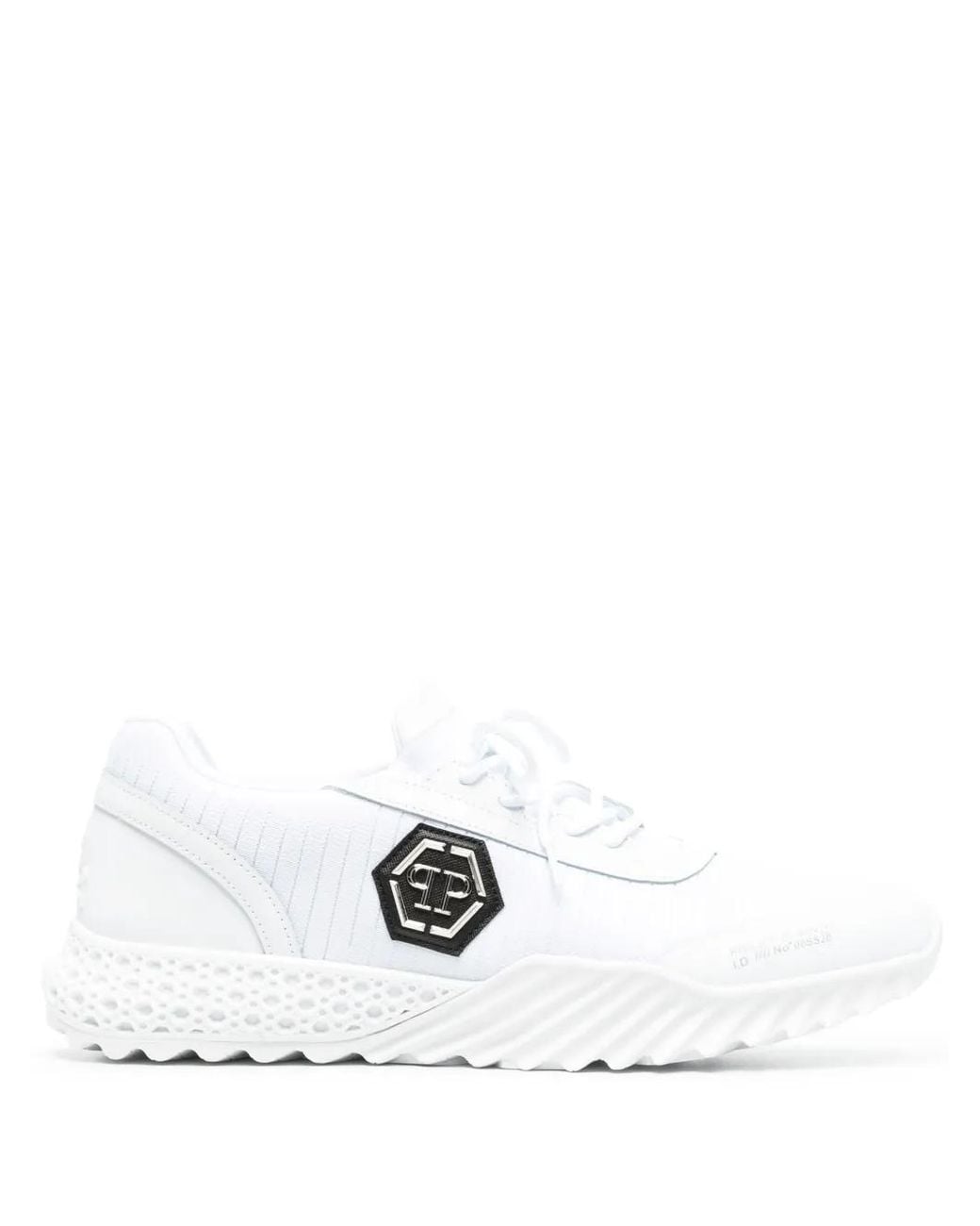 Philipp Plein White Runner Hexagon Low-Top Sneakers