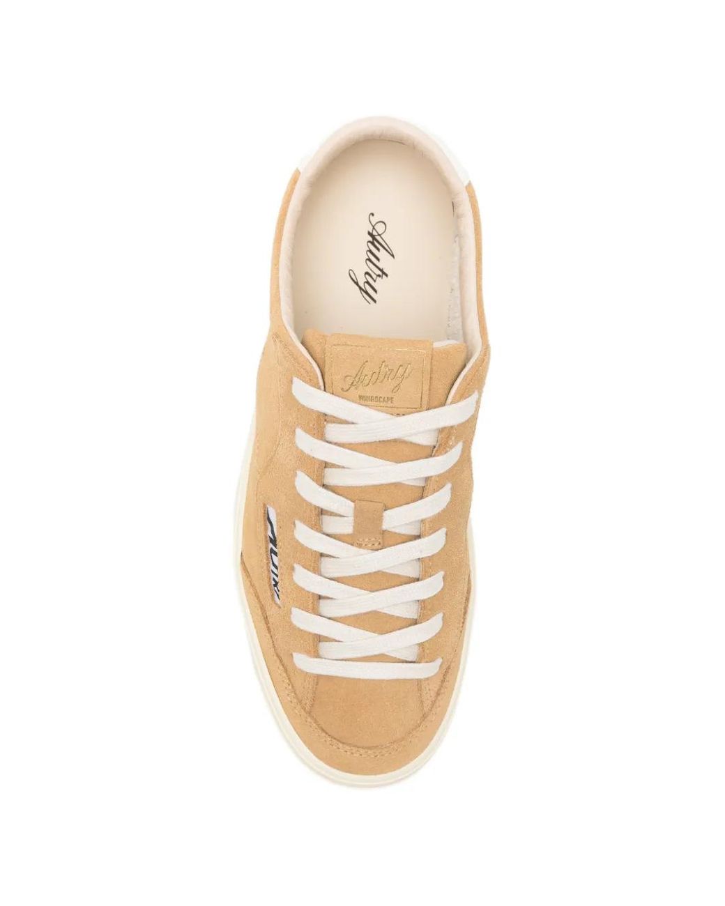 Autry Natural Suede Logo-Patch Sneakers for men