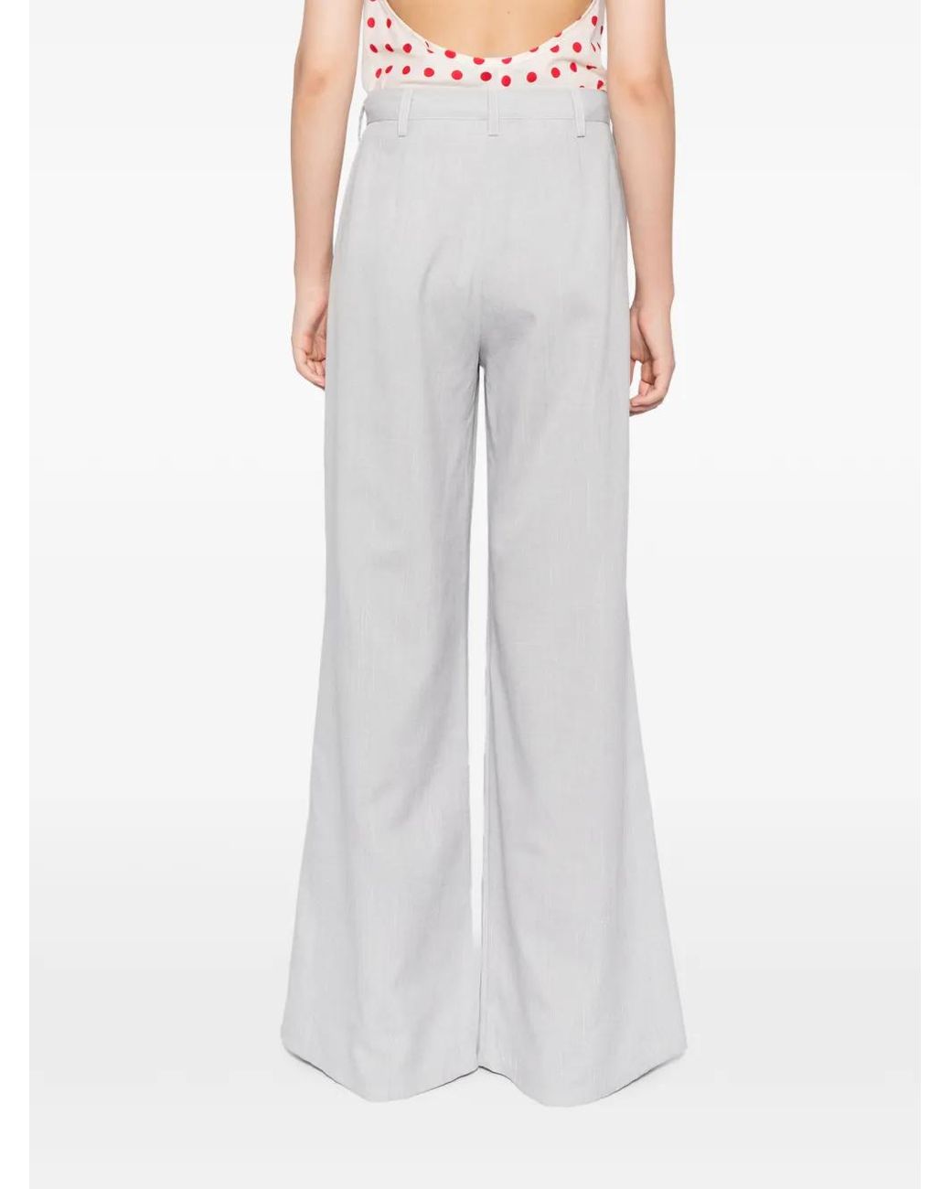 BLAKLACE White Cutout Trousers