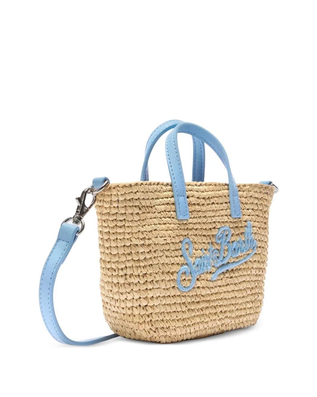 Mc2 Saint Barth Blue Mini-Tasche Mit Logo-Patch