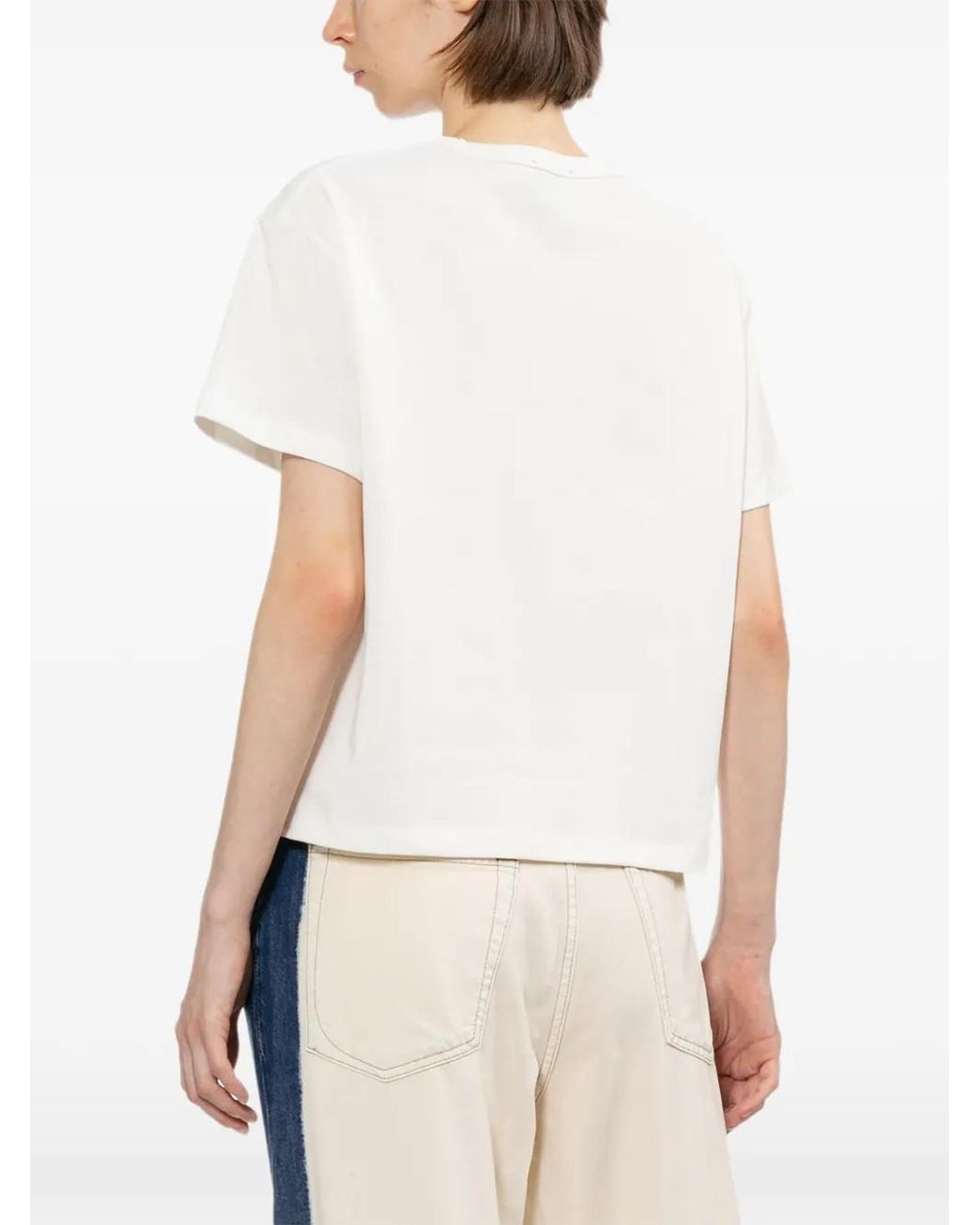 A.P.C. White T-Shirt À Logo Imprimé