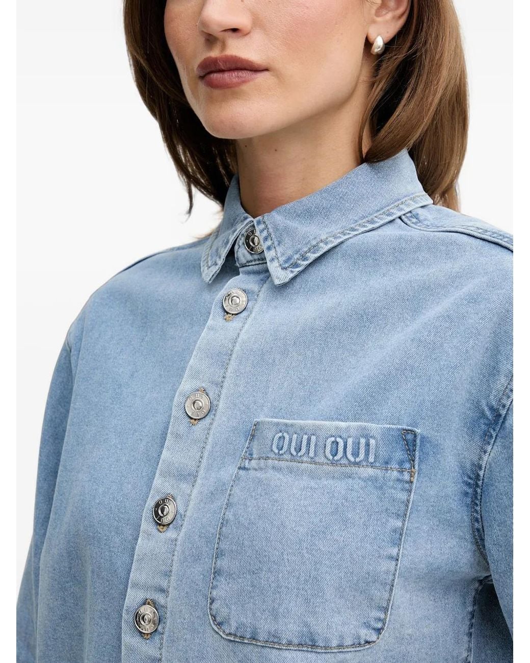 Ouí Denim Blouse in het Blue