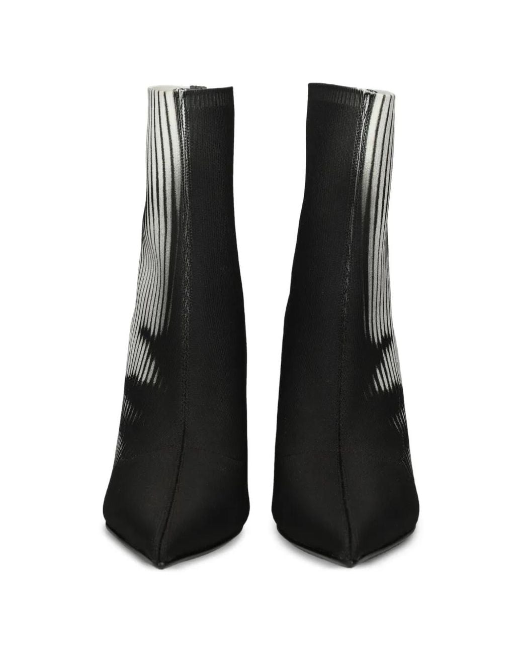 United Nude Black Graphic-Print Pointed-Toe Ankle Boots
