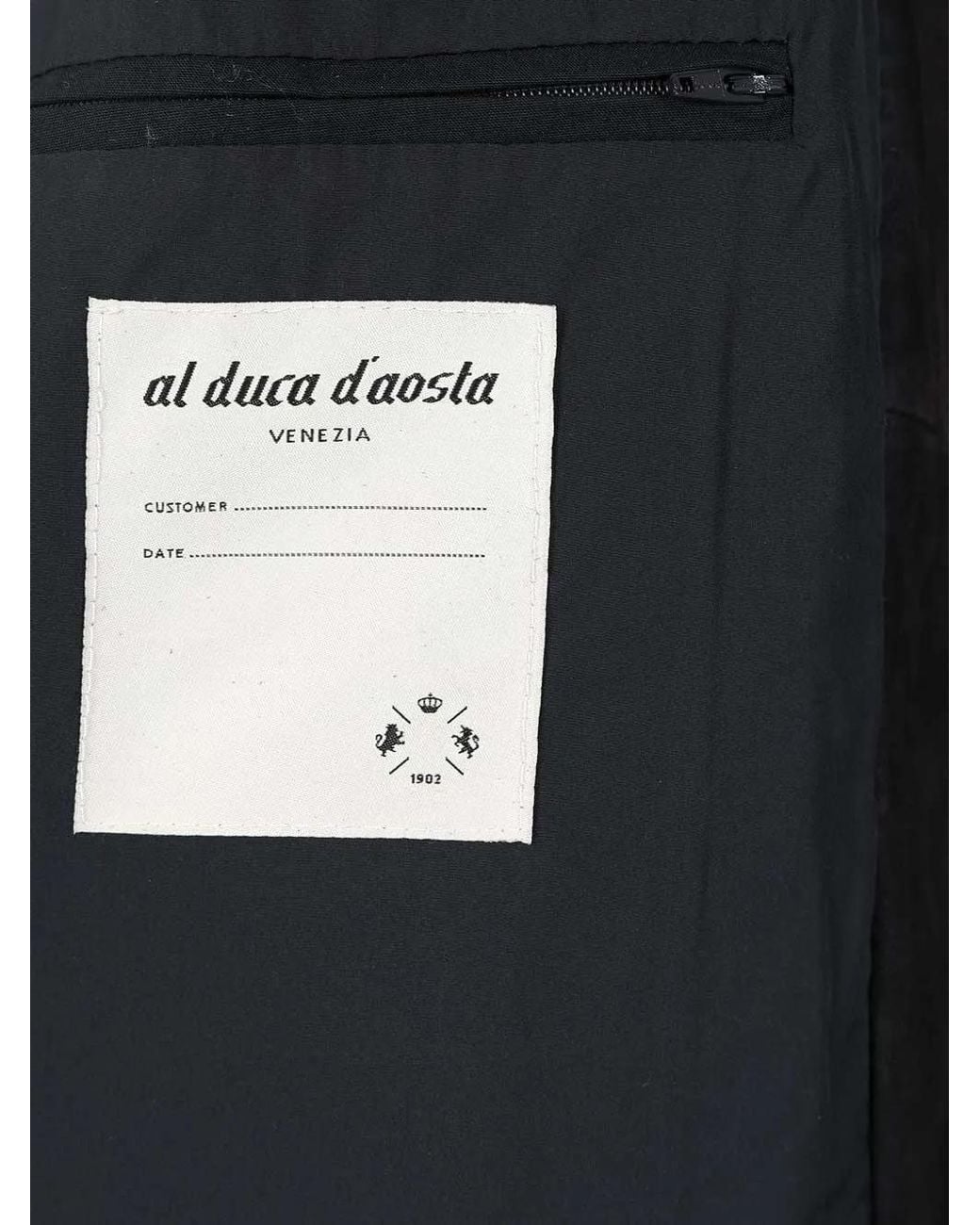 Al Duca D'aosta Black Suede Wool Bomber Jacket for men