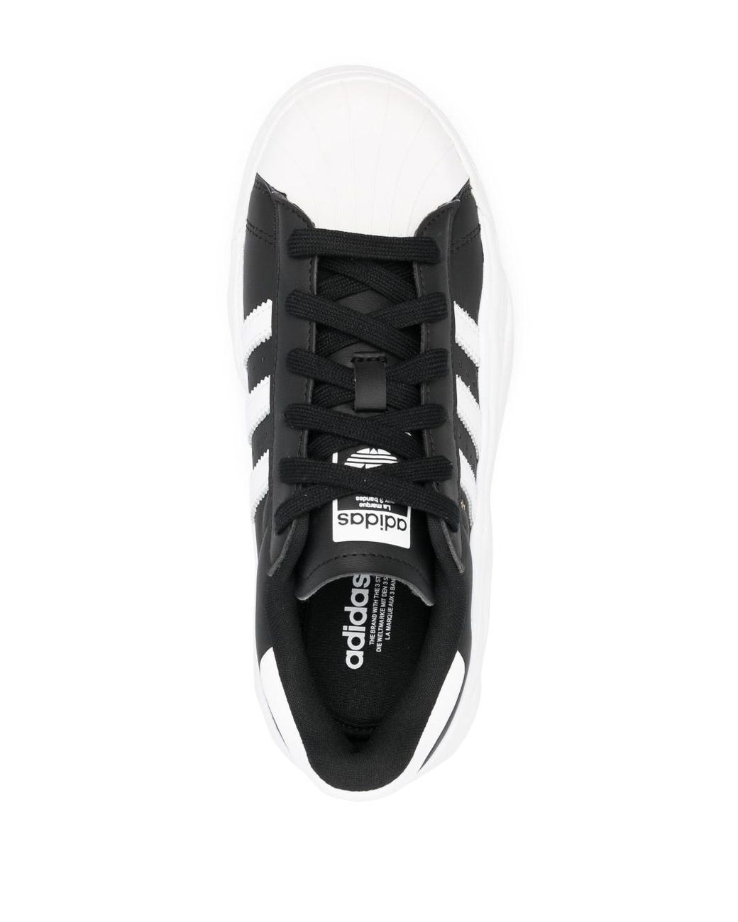 adidas Superstar Chunky-sole Leather Sneakers in Black | Lyst