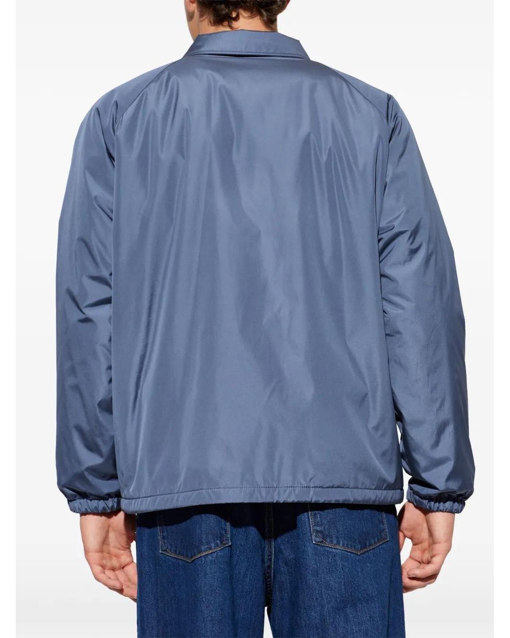 Jil Sander Blue Taffeta Padded Jacket for men