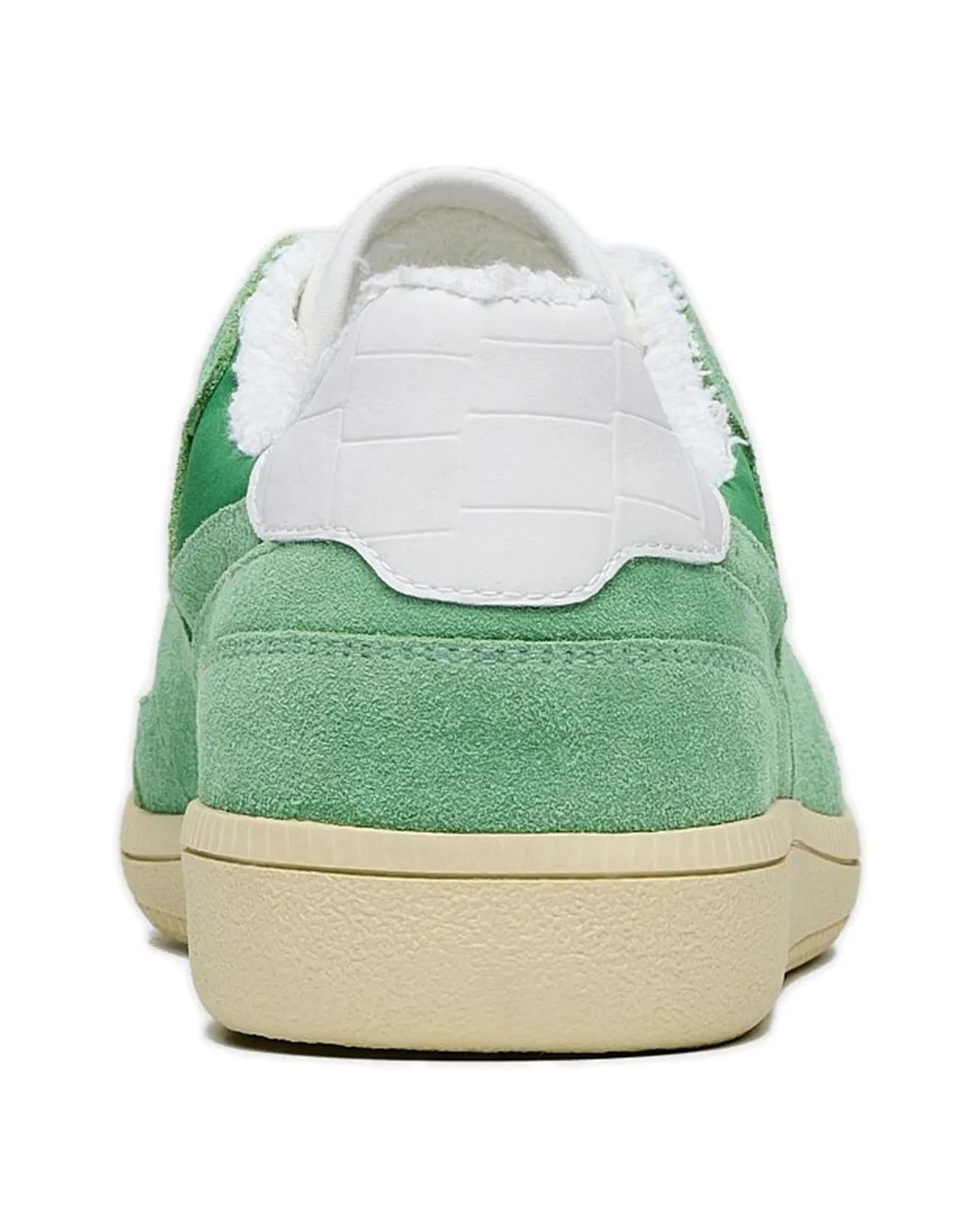 HIDE & JACK Green Shaggy Suede Panelled Sneakers