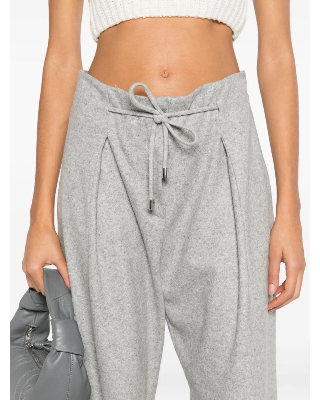 Liviana Conti Gray Colin Drawstring Trousers