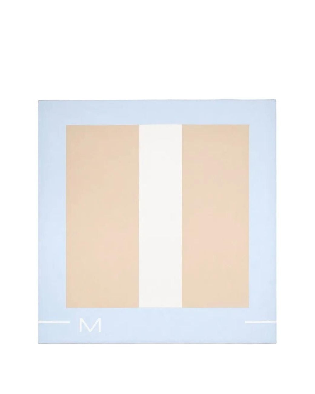 Max Mara White Logo-Print Colour-Block Scarf