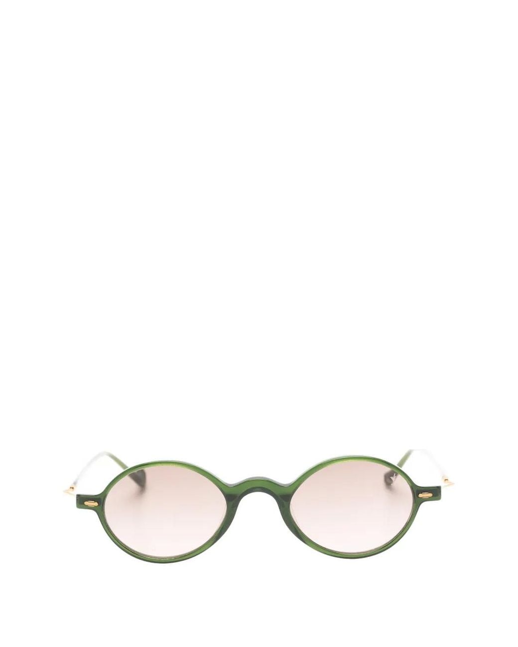 Eyepetizer Green Round-Frame Sunglasses