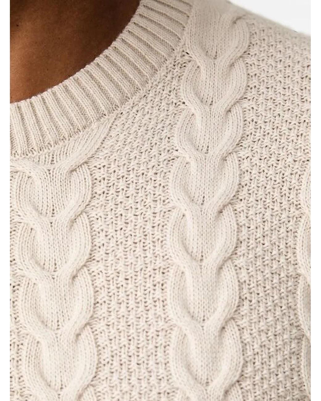 Joop! Natural Cable-Knit Crew-Neck Sweater for men