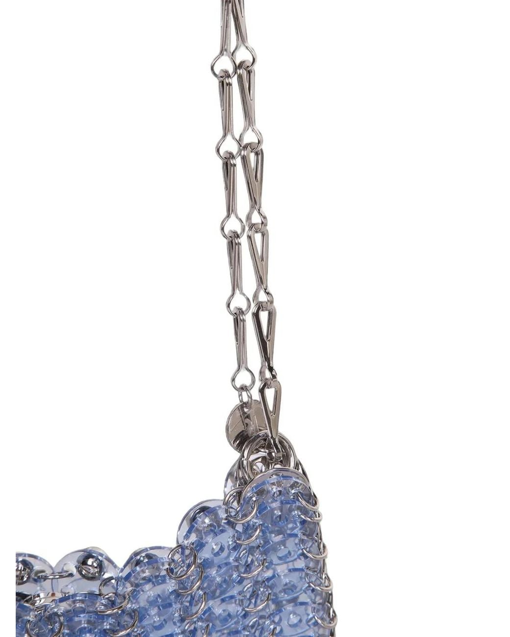 Rabanne Blue 1969 Crystal-Embellished Shoulder Bag