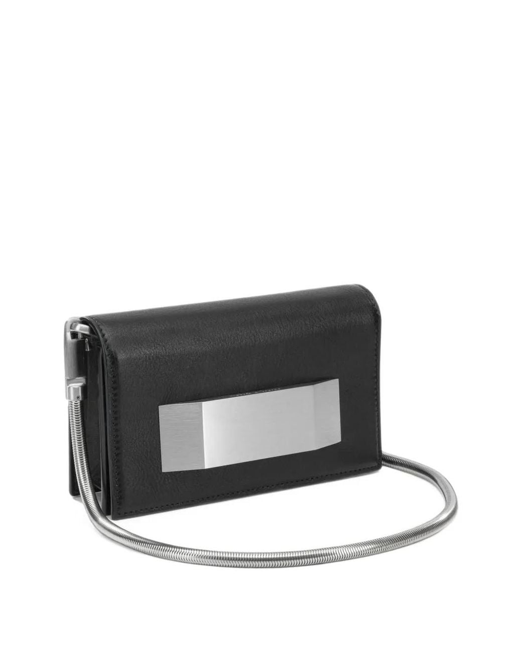 Rick Owens Black Mini Griffin Metal-Plaque Shoulder Bag