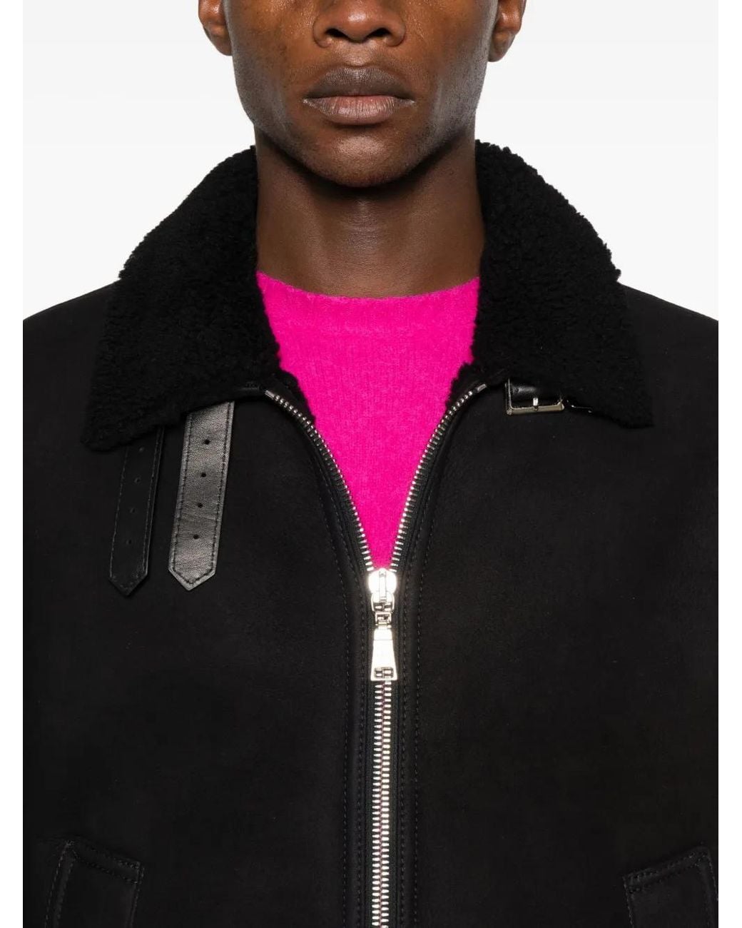 Tagliatore Black Suede Jacket for men