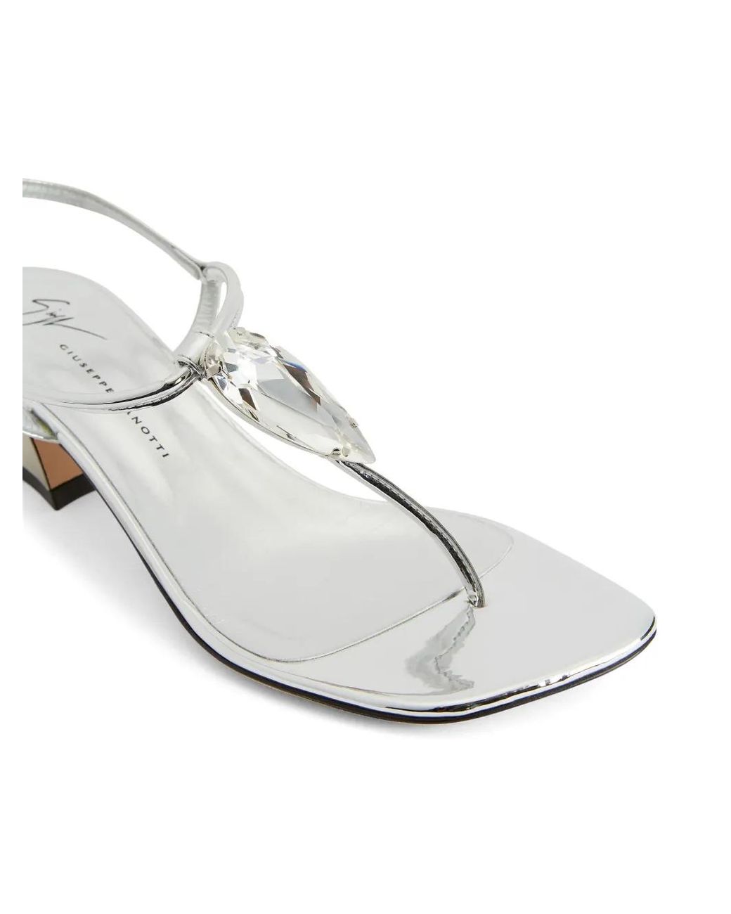 Giuseppe Zanotti White 45Mm Anthonia Rhinestone-Embellished Sandals