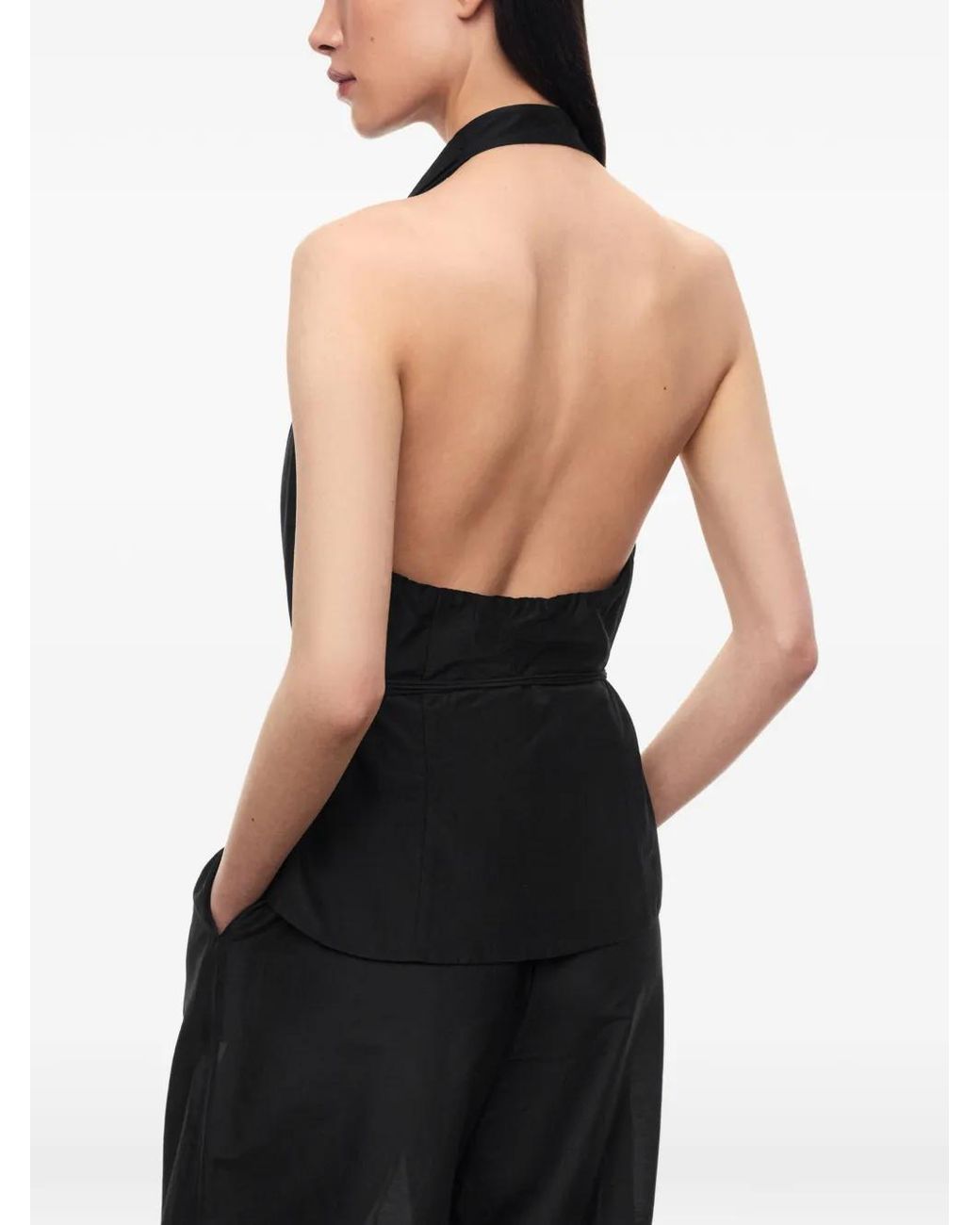 12 STOREEZ Black Trevi Halterneck Top