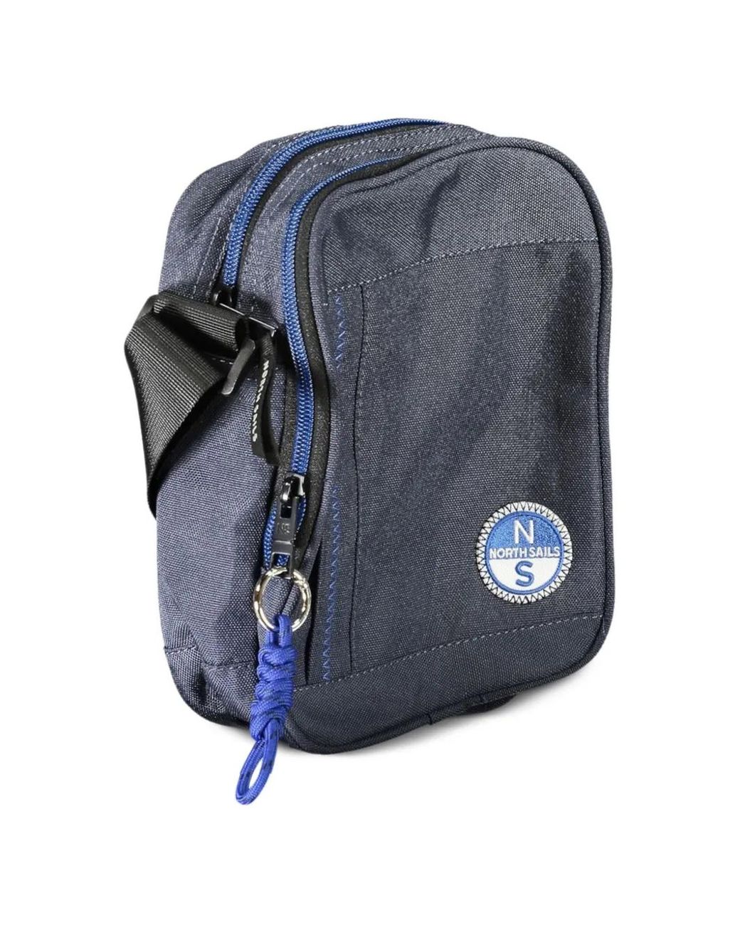 North Sails Blue Logo-Patch Canvas Shoulder Bag for men