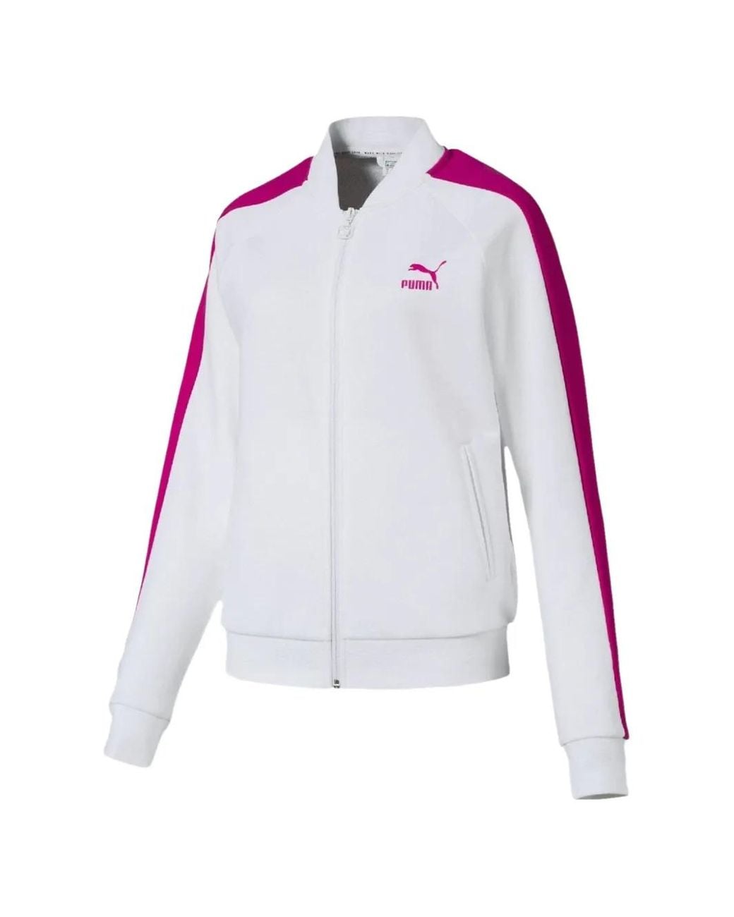 PUMA White Zip-Fastening Sweatshirt