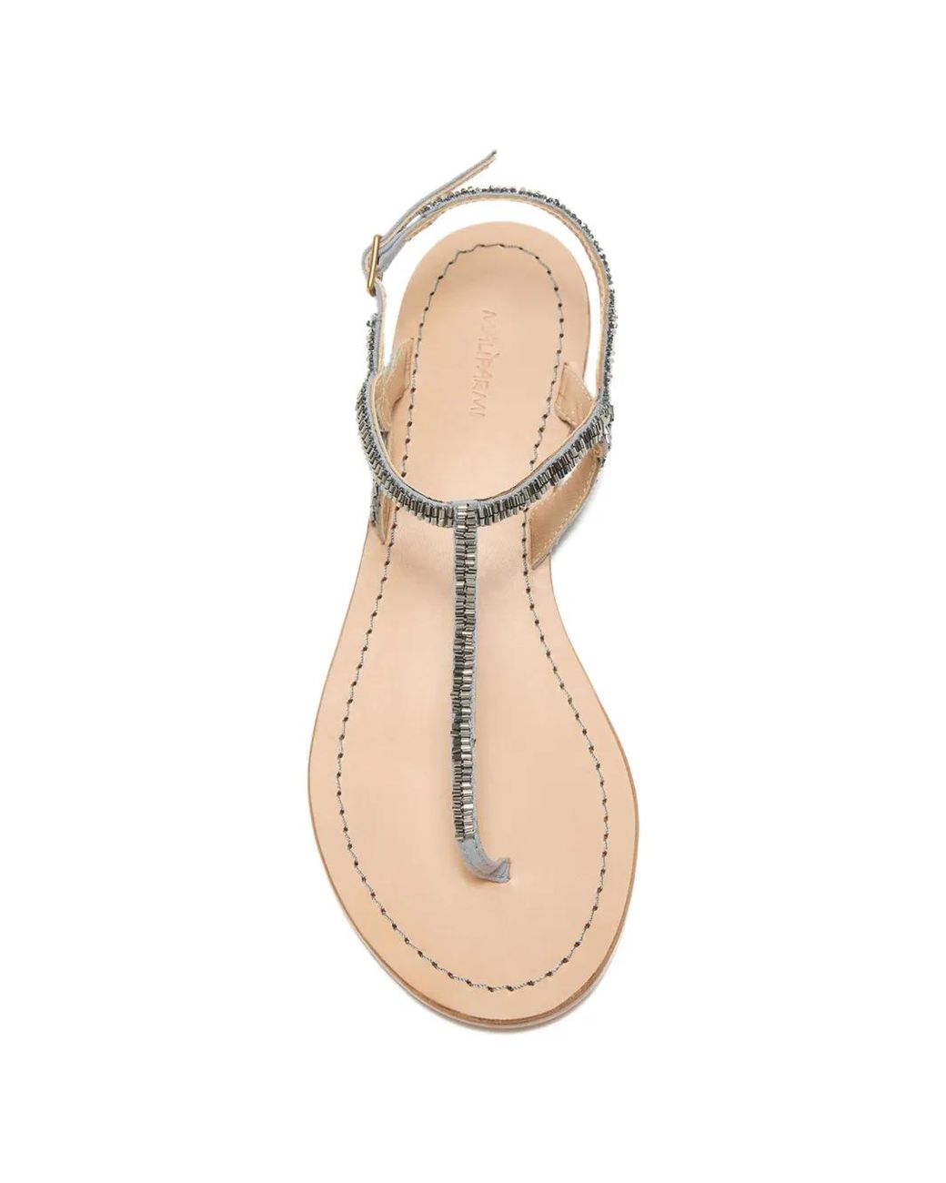 Maliparmi White Beaded Sandals
