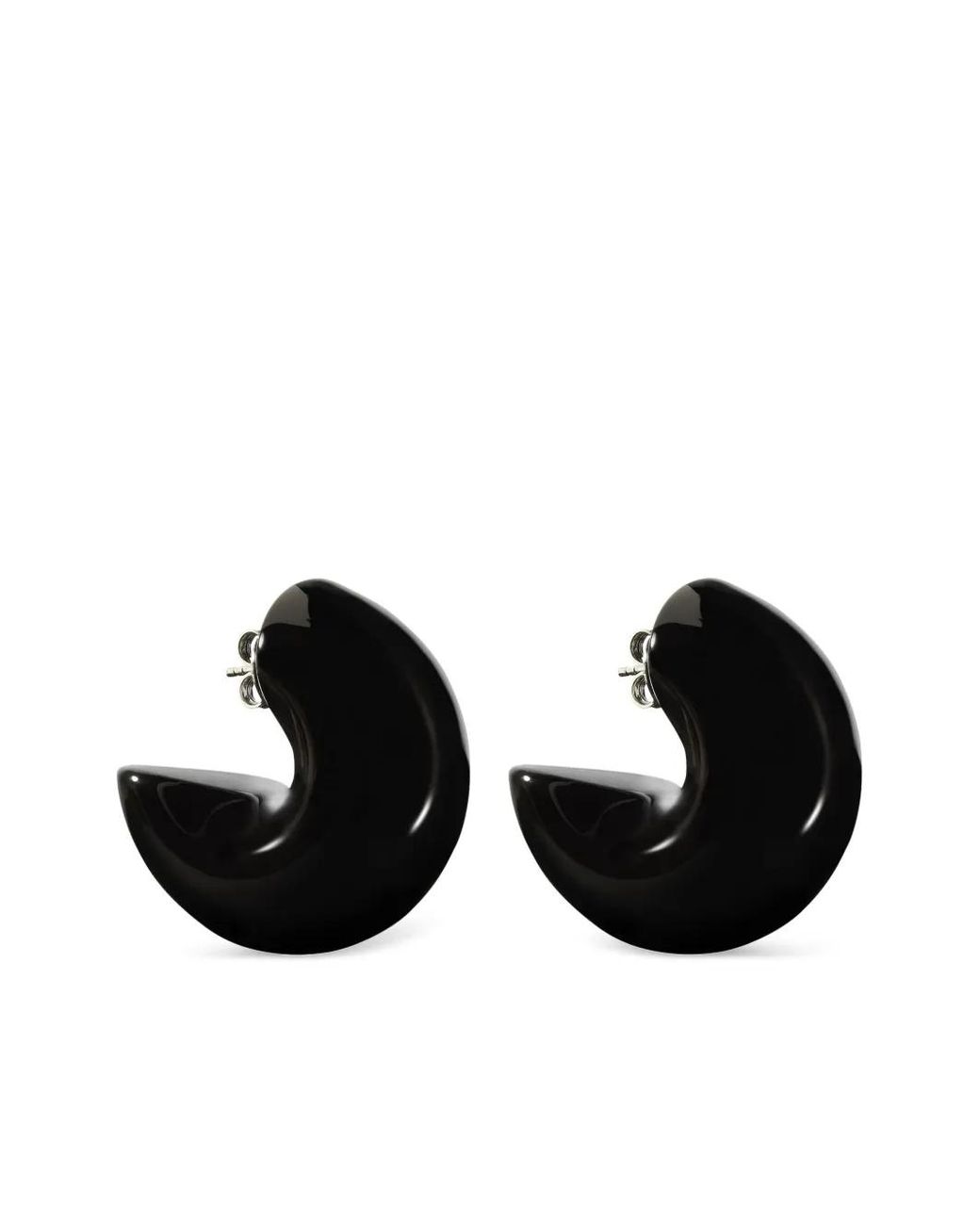 Courreges Black Infinity Earrings