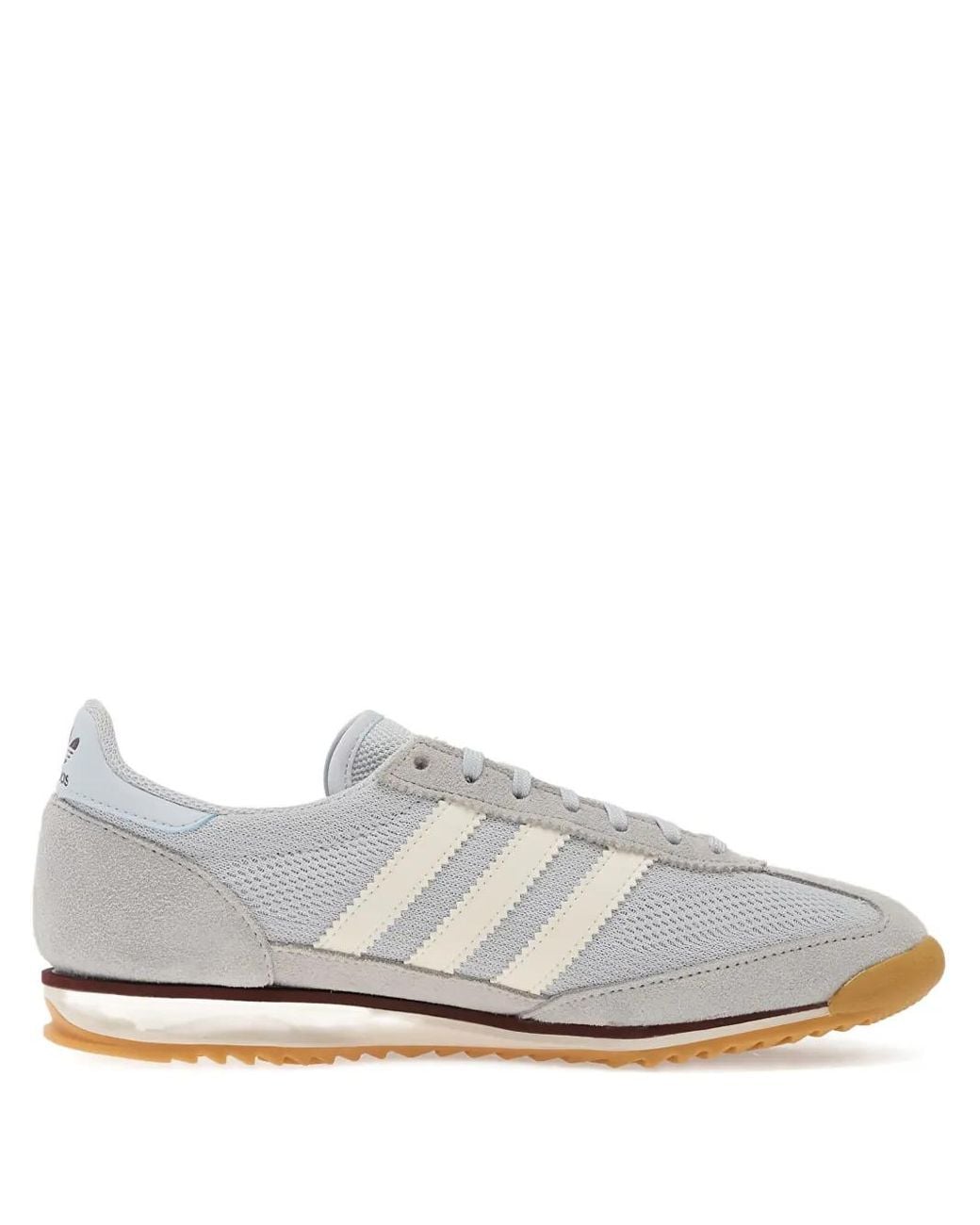 Adidas White Suede-Panel Low-Top Sneakers