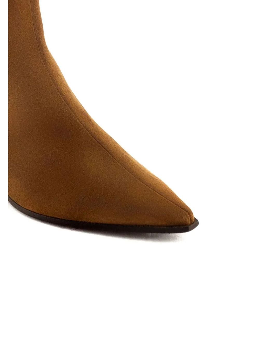 Roberto Festa Brown 40Mm Fringe Detail Pointed-Toe Boots