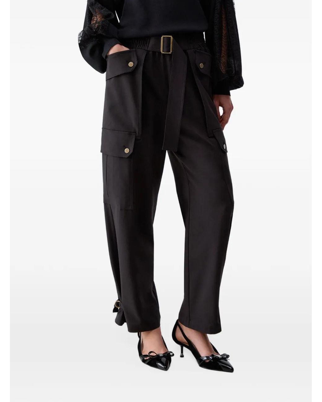 Liu Jo Black Cargo Trousers