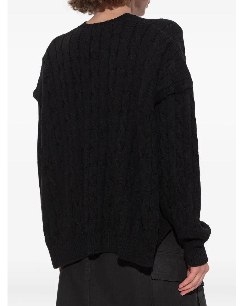 Balenciaga Black Cable-Knit Sweater