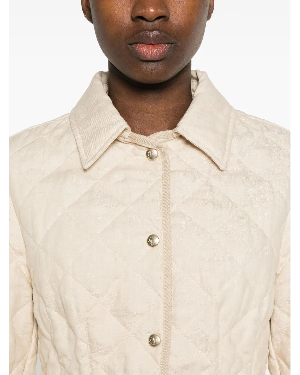 Moncler Natural Uzes Quilted Jacket