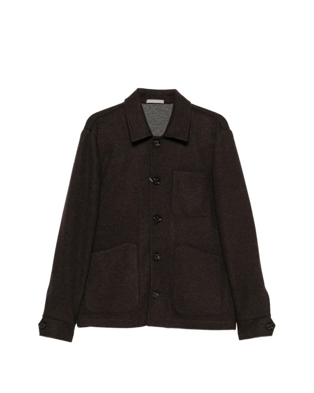 Carducci Black Button-Up Shirt Jacket for men