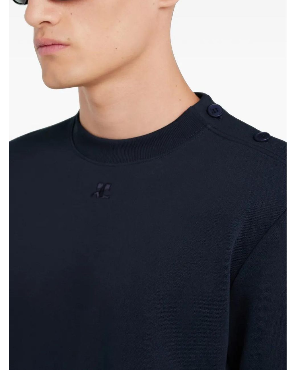 Sudadera Con Botones Courreges de hombre de color Blue