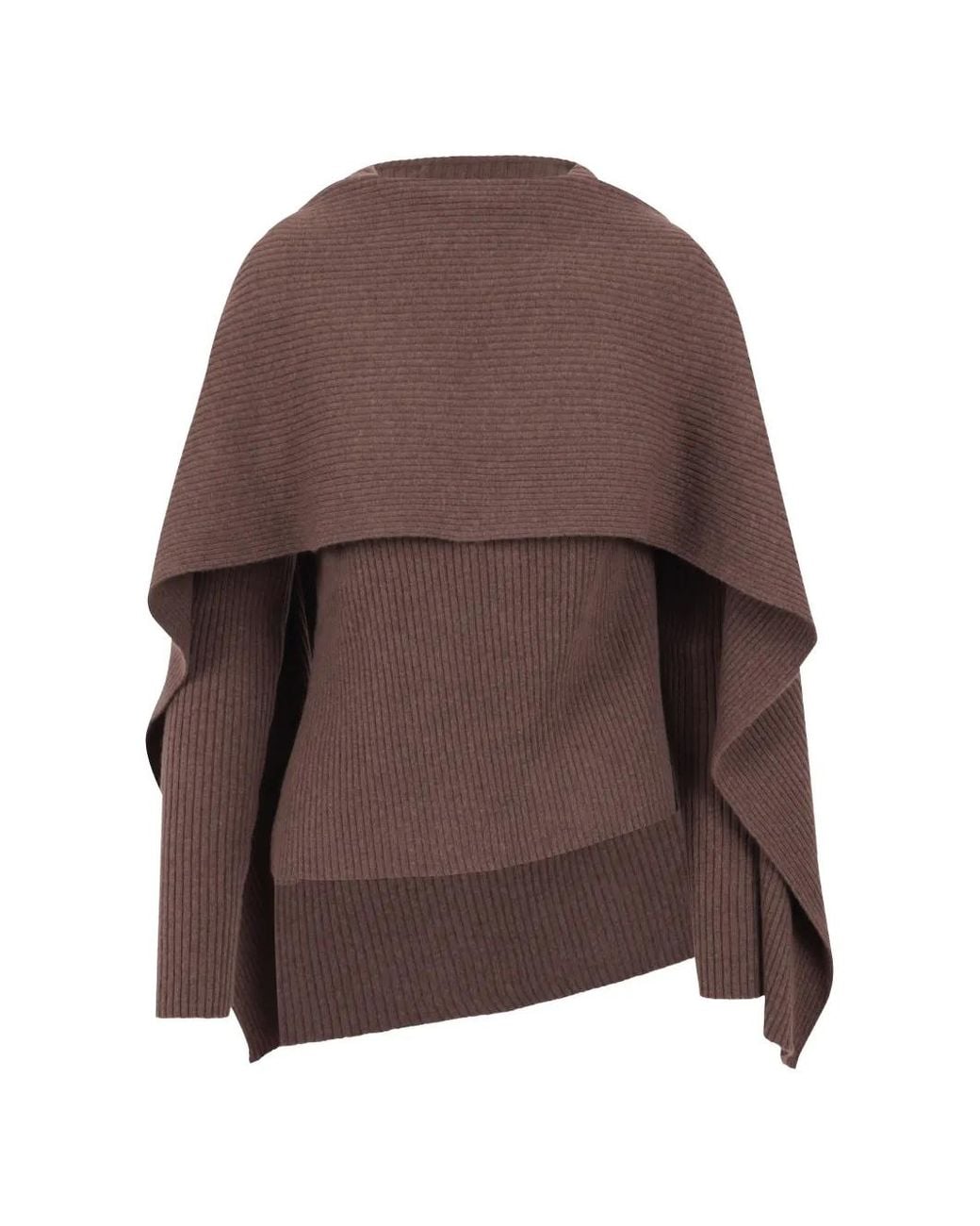 Christian Wijnants Brown Kovira Layered Ribbed Sweater