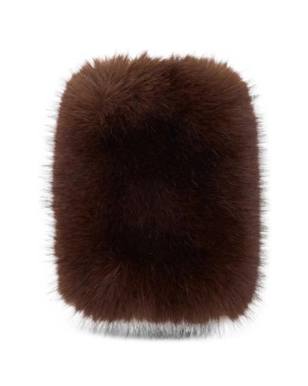 Maje Brown Faux-Fur Gloves