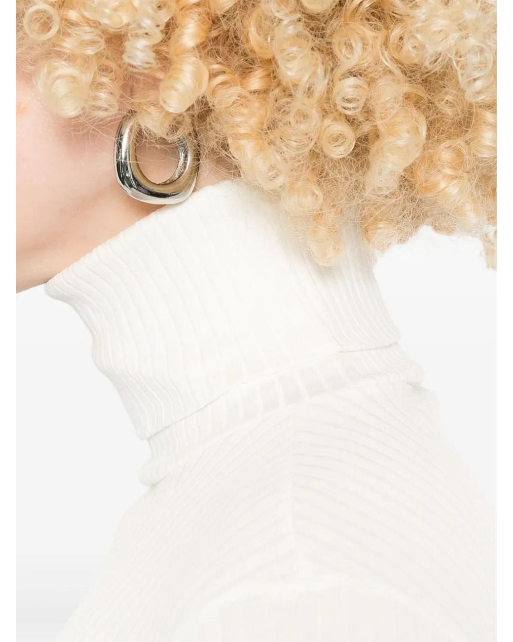 Top Con Cuello Vuelto Re/done de color White