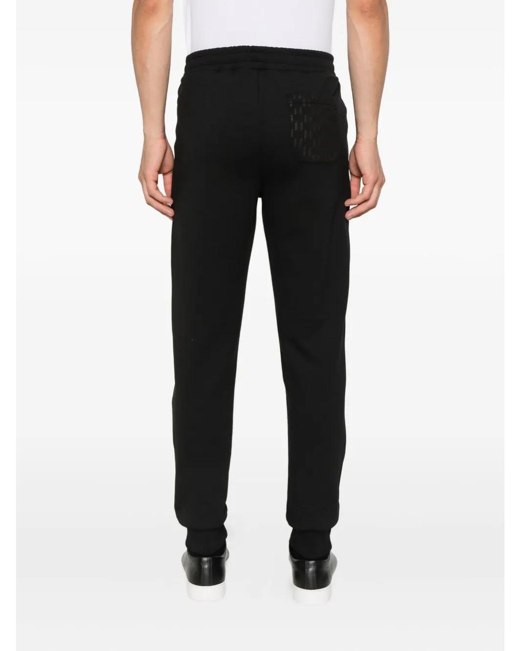 Karl Lagerfeld Black Logo-Detail Track Pants for men