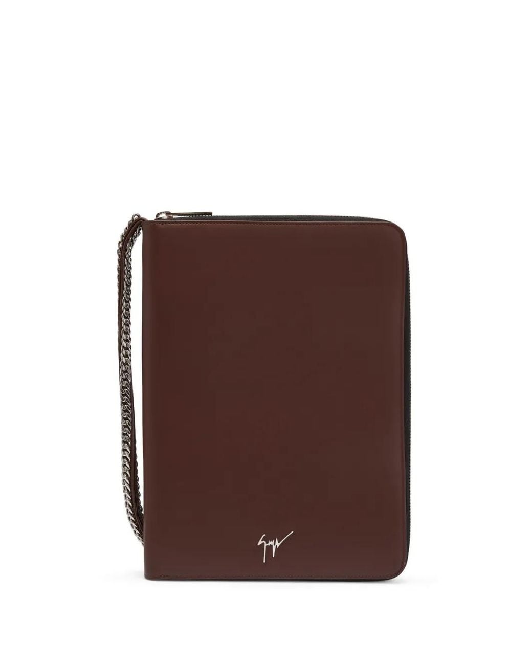 Giuseppe Zanotti Brown Aymeric Chain-Strap Tablet Case for men