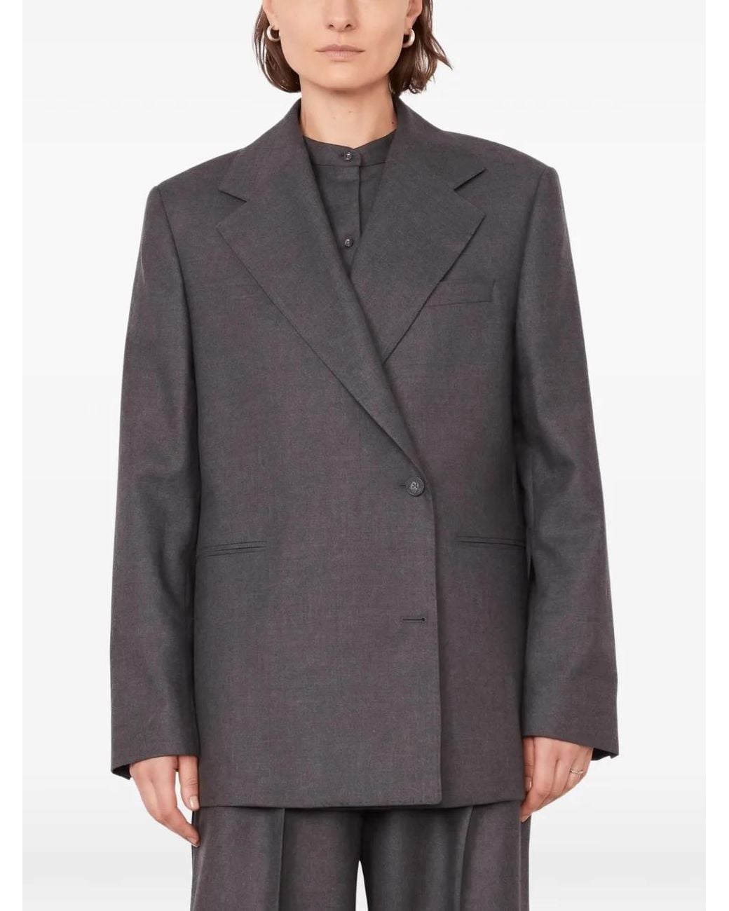 Officine Generale Gray Vahe Double-Breasted Blazer