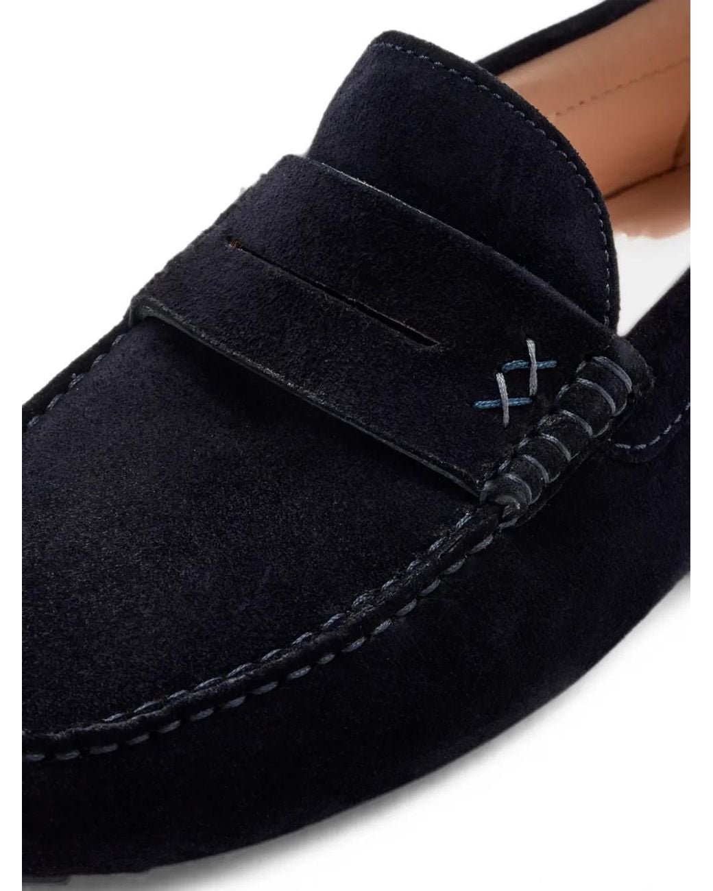 Forsa White Frederick Suede Loafers for men