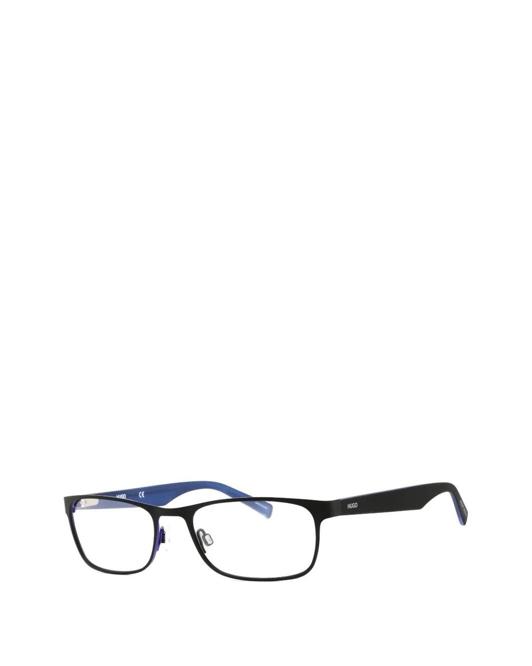 HUGO Black Rectangle-Frame Glasses for men