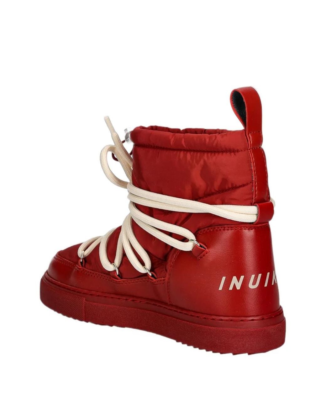 Inuikii Red Mountain Quilted Lace-Up Snow Boots