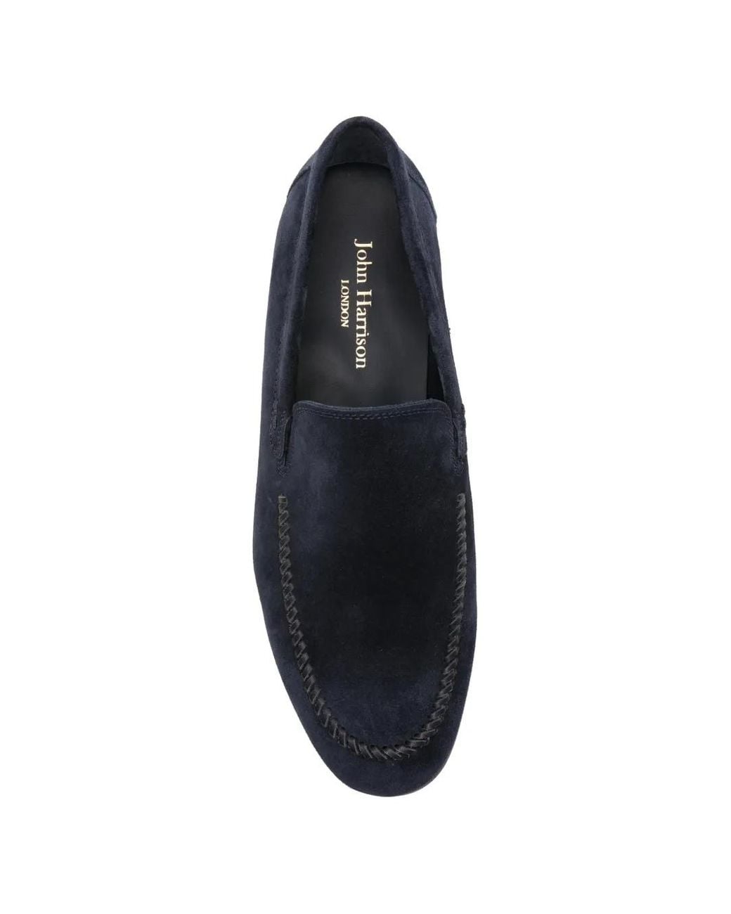 JOHN HARRISON Blue Mocassins À Détails De Coutures for men