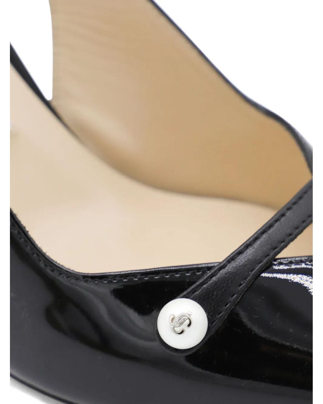 Jimmy Choo Metallic Amita 85 Slingback Pearl Pumps
