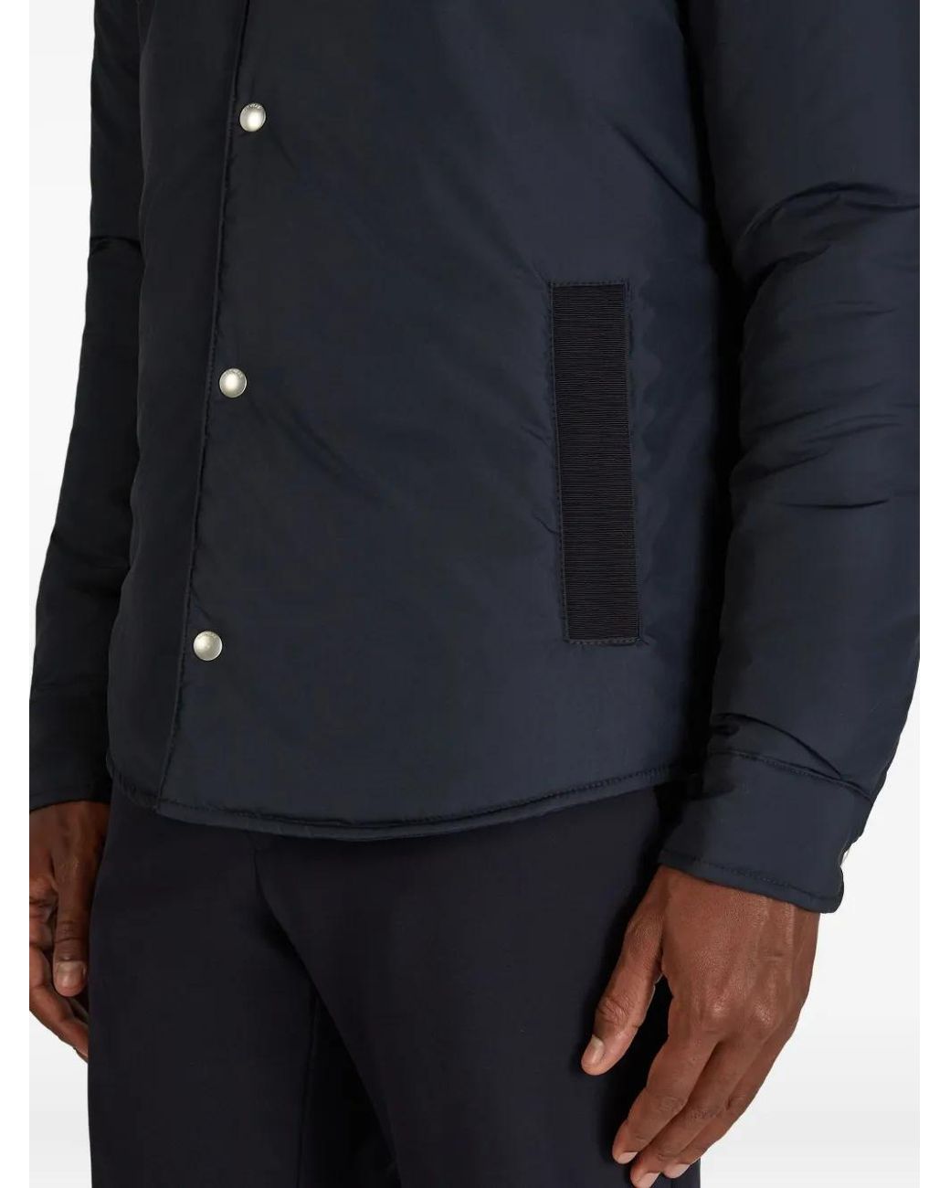 Montedoro Blue Padded Snap Overshirt for men