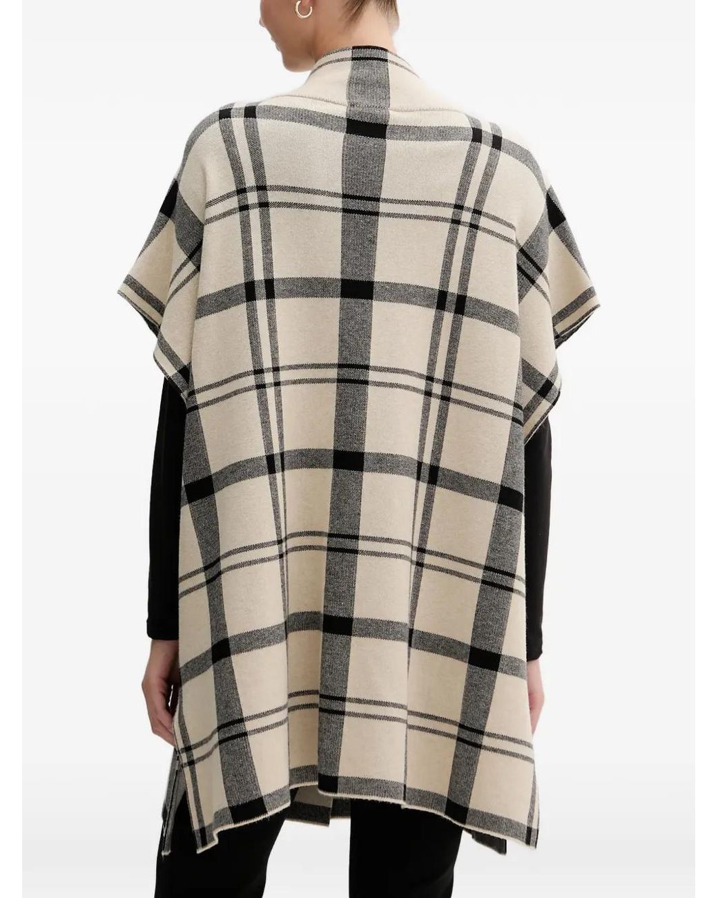 Joseph Ribkoff Gray Buttoned Check Coat