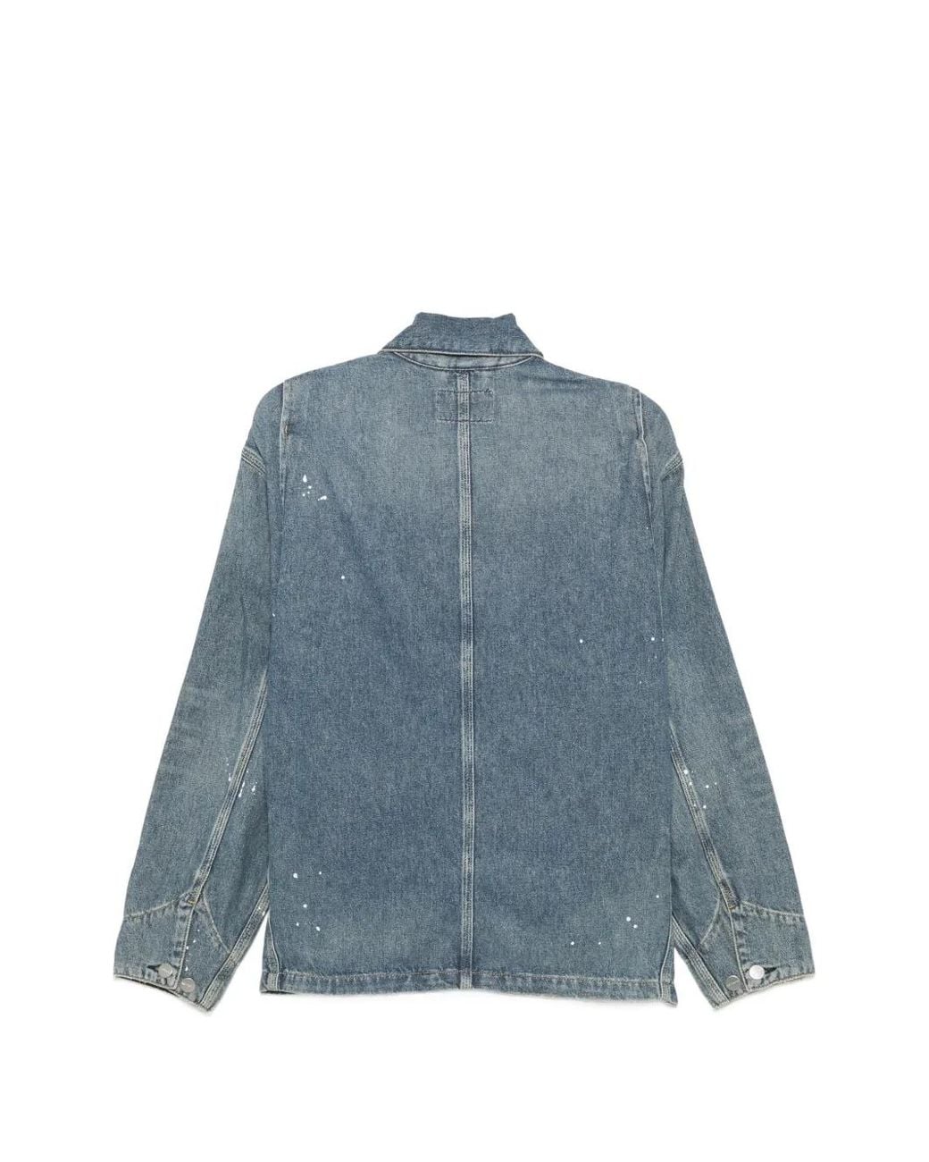 Carhartt Blue Logo-Patch Denim Jacket