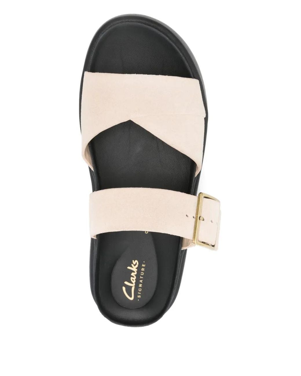 Clarks White Aristella Buckled Sandals
