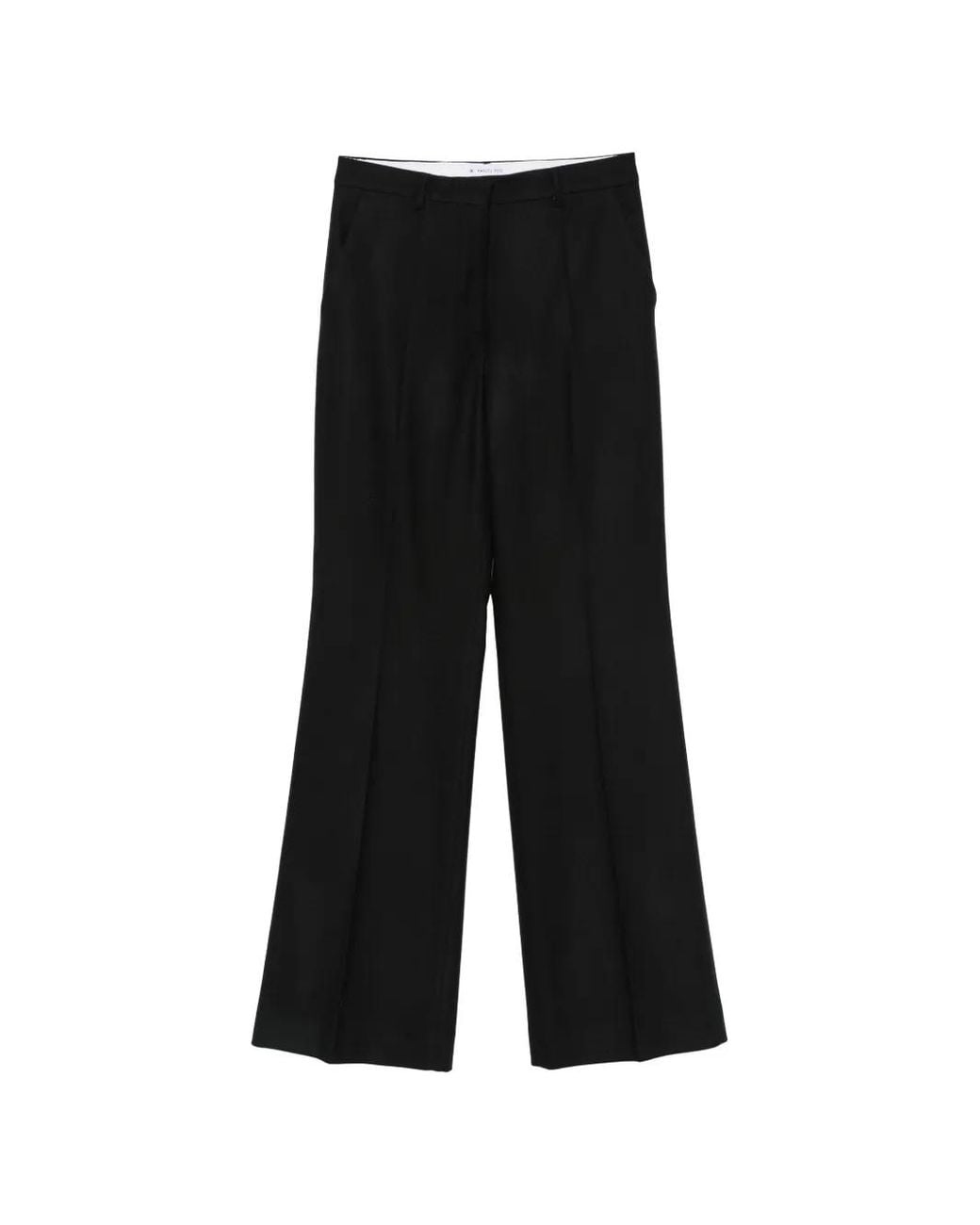 Manuel Ritz Black Pressed-Crease Tailored Trousers