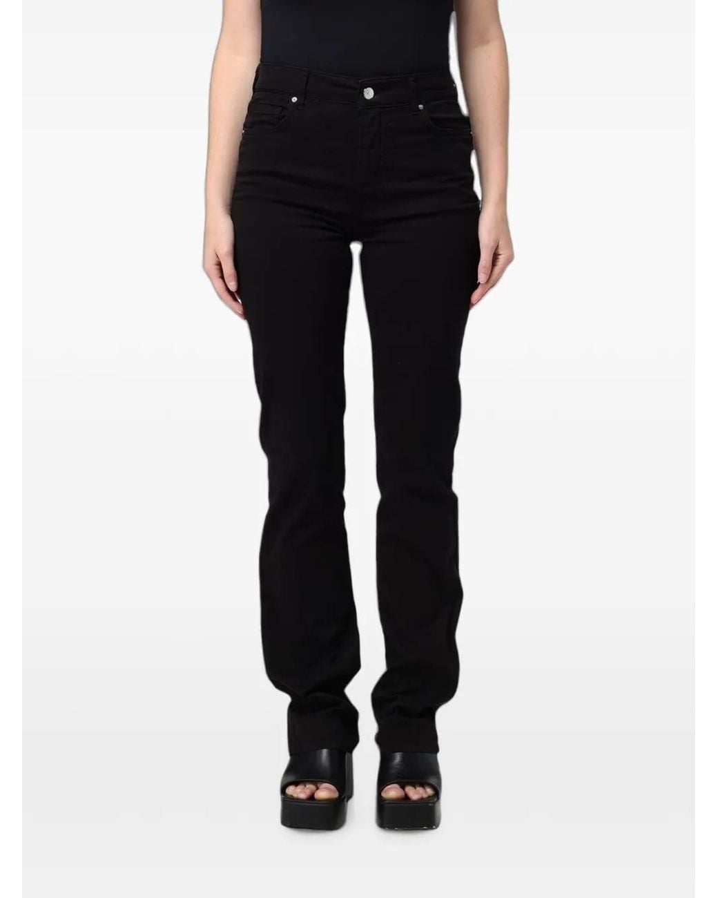 ARMANI EXCHANGE Black Five-Pocket Straight-Leg Jeans