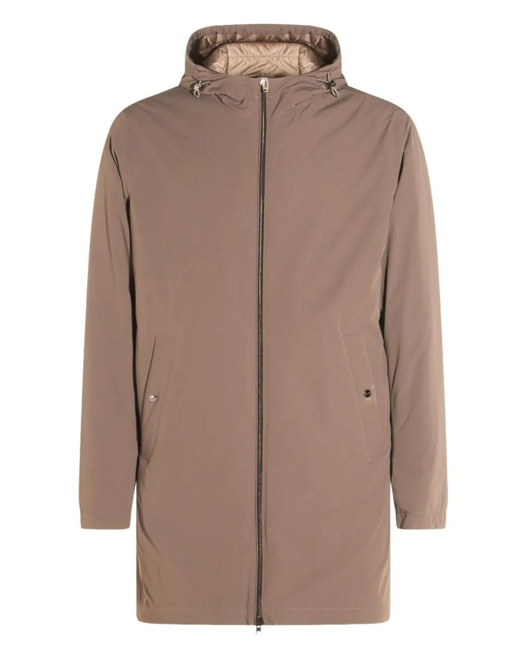 Herno Brown Hooded Parka for men